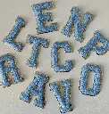 Light Blue Chinelle Patch (A-Z)  