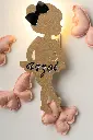 Ballerina Lamp Gold