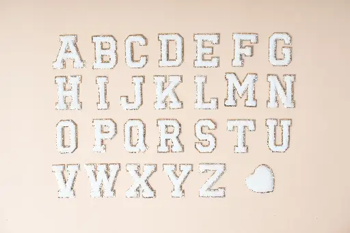 White Chinelle Patch (A-Z)